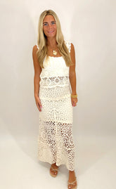 Celeste Crochet Midi Skirt